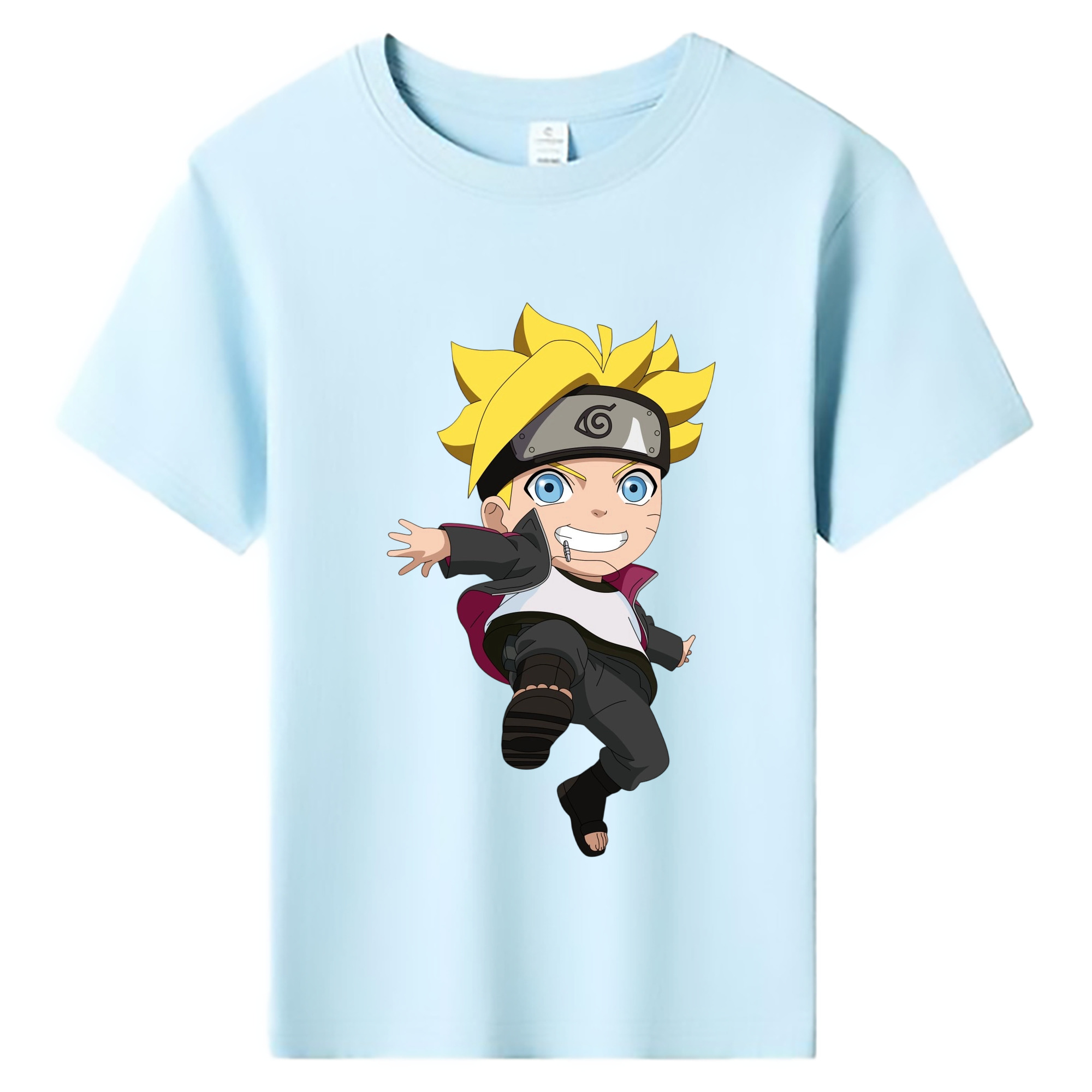 （画像用） NARUTO -ナルト- うずまき ボルト Uzumaki Boruto 綿100％キッズTシャツ（フロントプリント）